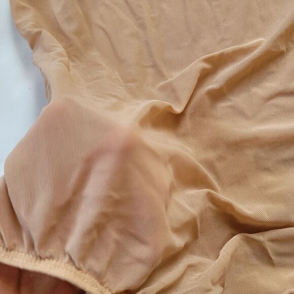 Revolution womens large leotard caramel brown shapewear sheer sleeveless - Picture 2 of 7